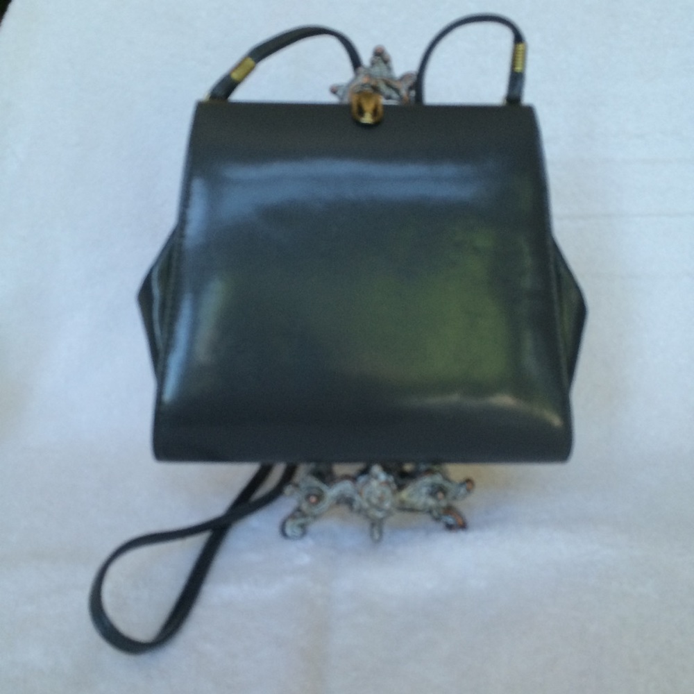 Crossover grey 🩶 leather bag made in Great Britain